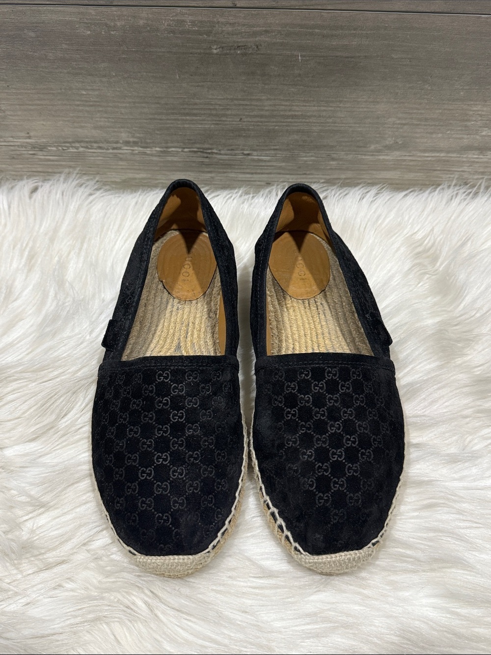 GUCCI Micro Guccissima Suede Espadrilles